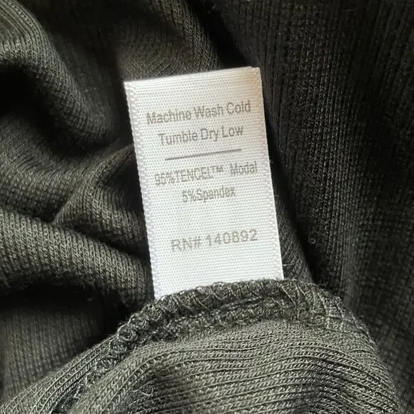 NWT Marine Layer Lexi Ribbed Knit Fit and Flare Tank Dress Size M Black - Picture 7 of 7